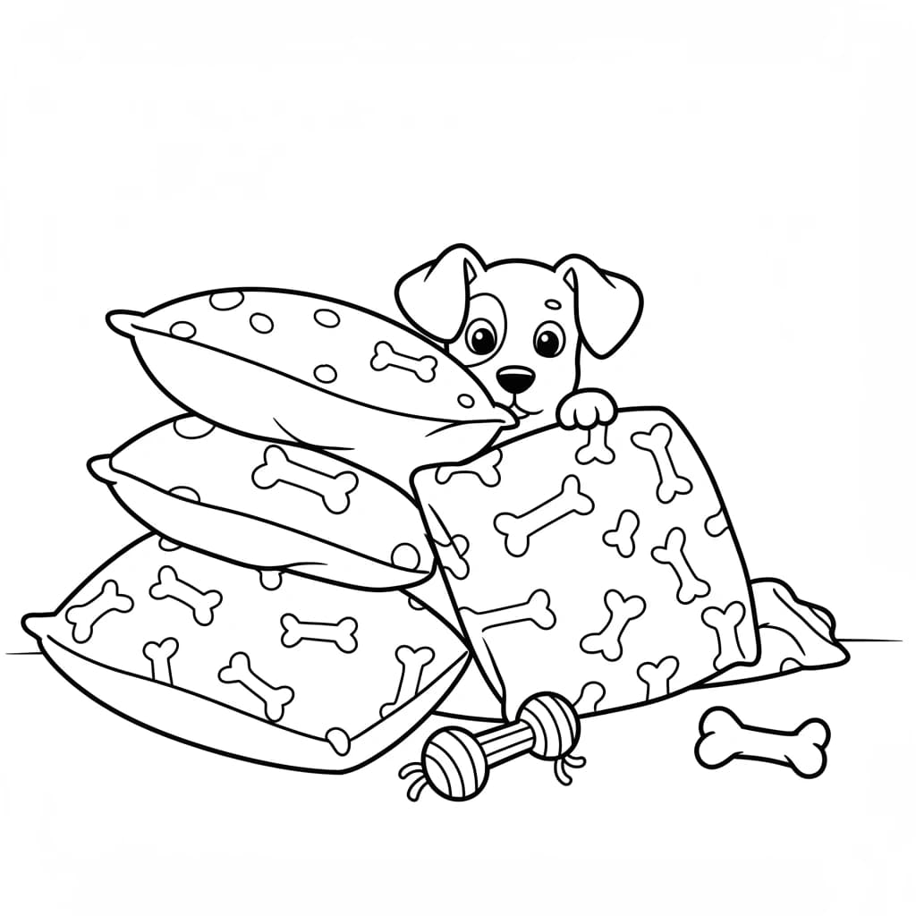 Desenhos de Cachorrinhos para Imprimir e Colorir