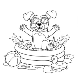 Desenhos de Cachorrinhos para Imprimir e Colorir