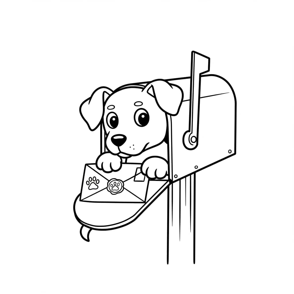 Desenhos de Cachorrinhos para Imprimir e Colorir