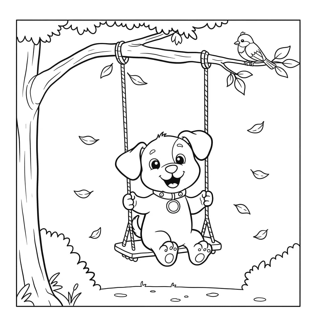 Desenhos de Cachorrinhos para Imprimir e Colorir