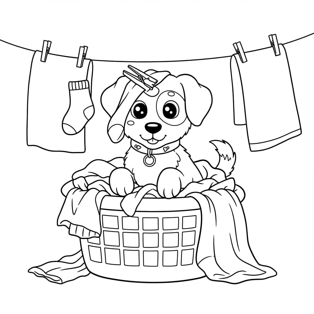 Desenhos de Cachorrinhos para Imprimir e Colorir