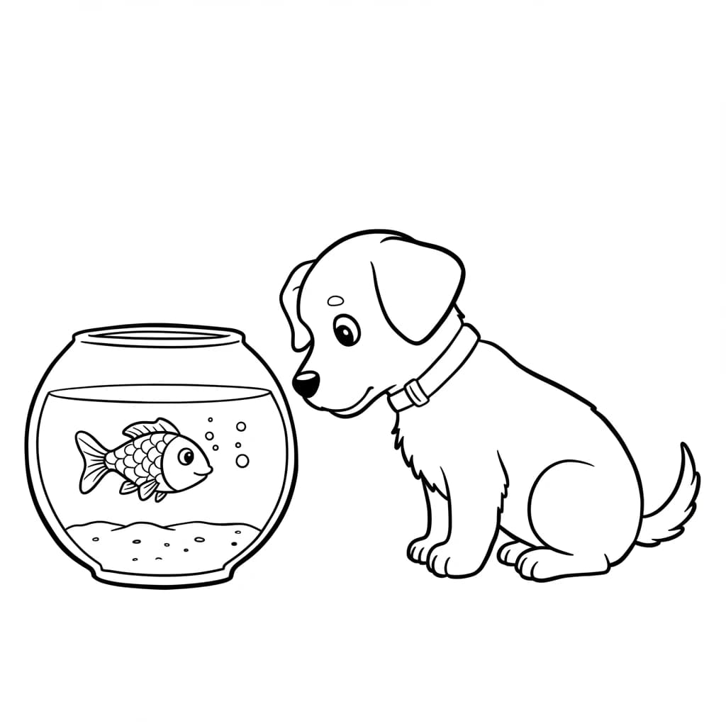 Desenhos de Cachorrinhos para Imprimir e Colorir