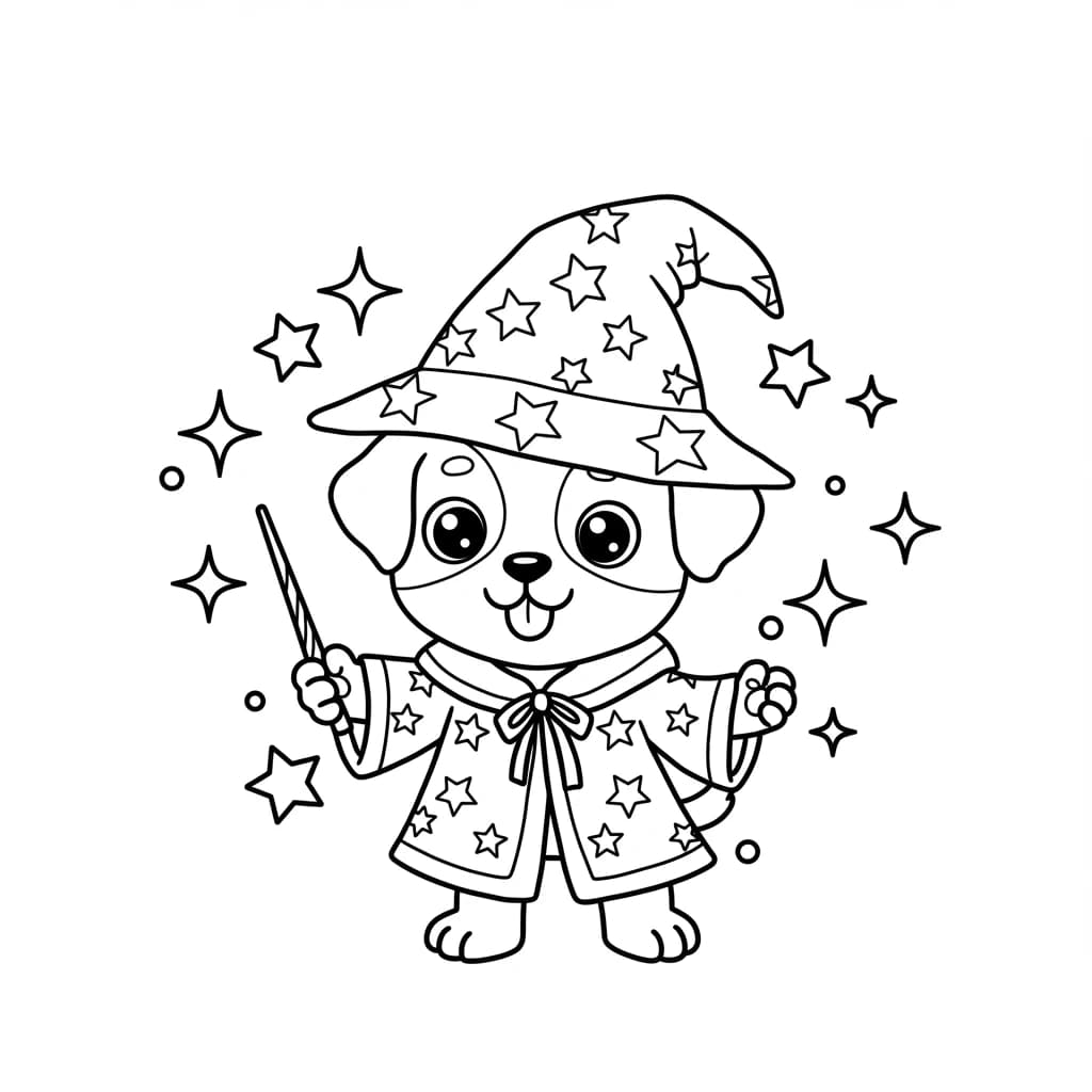 Desenhos de Cachorrinhos para Imprimir e Colorir