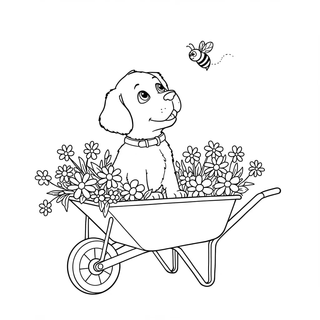 Desenhos de Cachorrinhos para Imprimir e Colorir