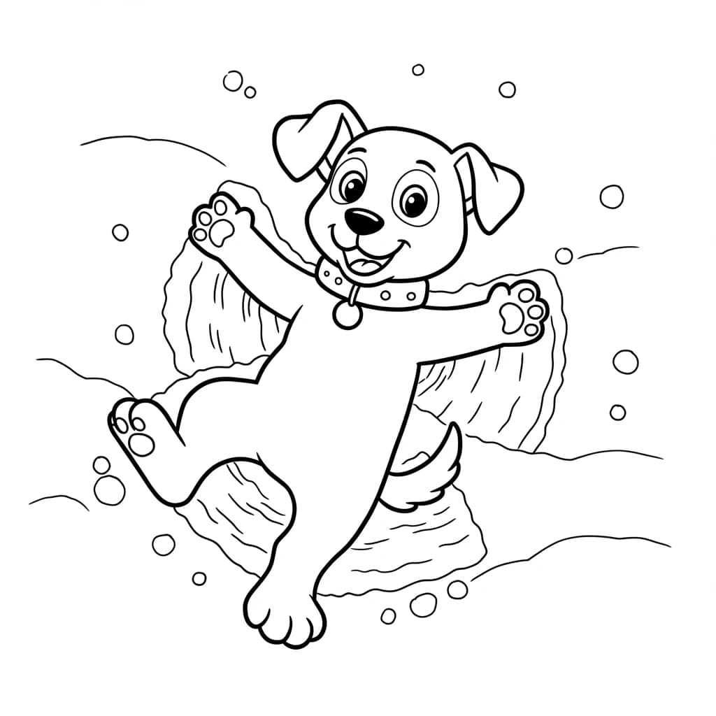 Desenhos de Cachorrinhos para Imprimir e Colorir