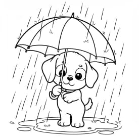 Desenhos de Cachorrinhos para Imprimir e Colorir