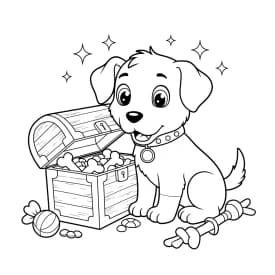 Desenhos de Cachorrinhos para Imprimir e Colorir