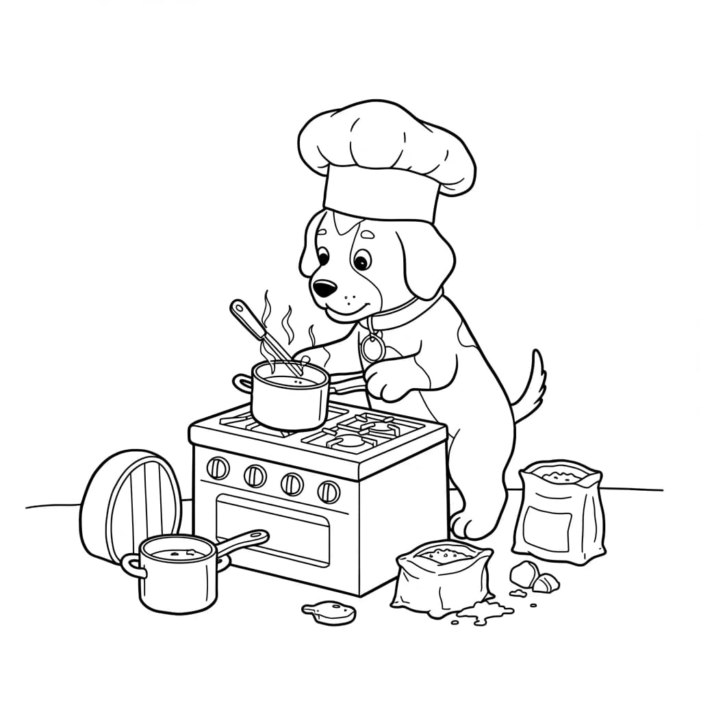 Desenhos de Cachorrinhos para Imprimir e Colorir