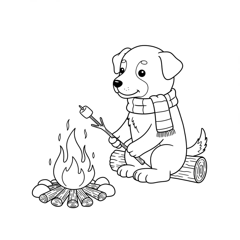 Desenhos de Cachorrinhos para Imprimir e Colorir