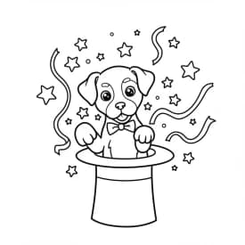 Desenhos de Cachorrinhos para Imprimir e Colorir