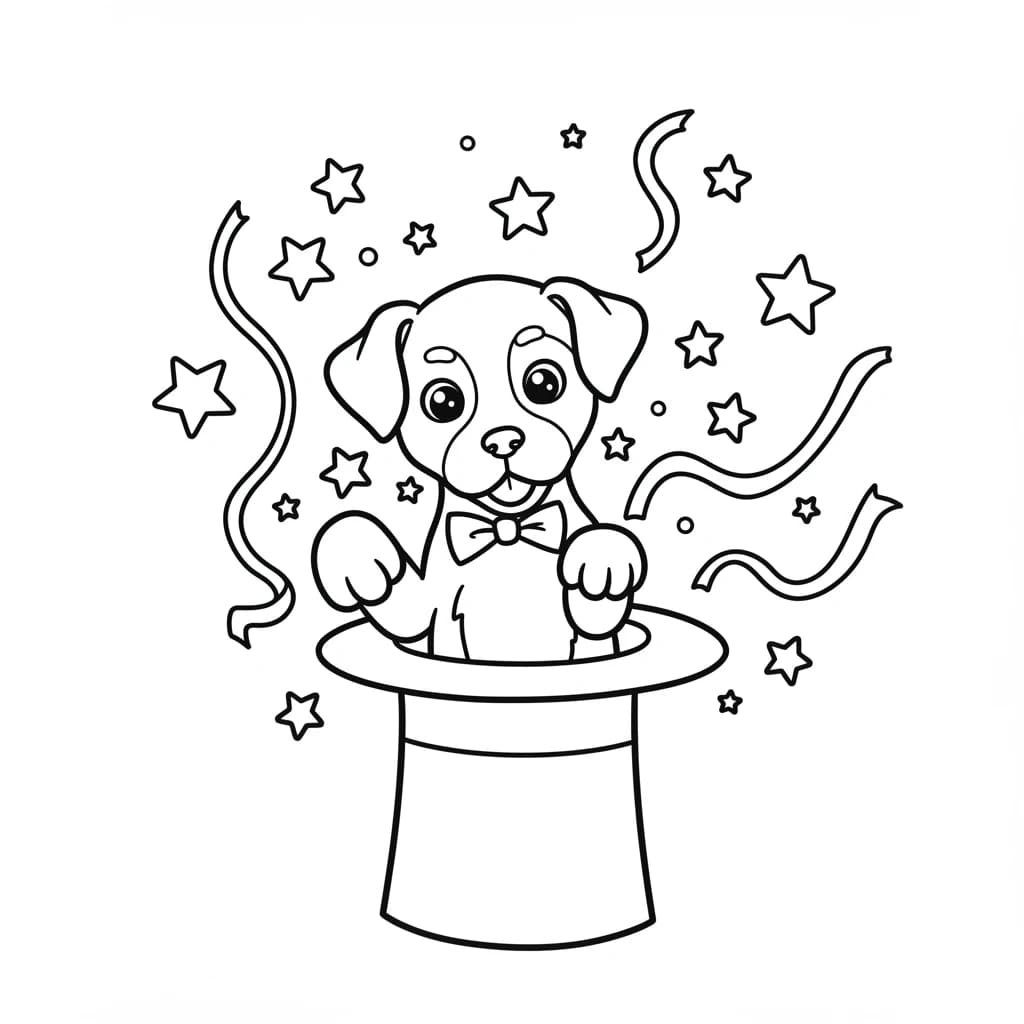 Desenhos de Cachorrinhos para Imprimir e Colorir