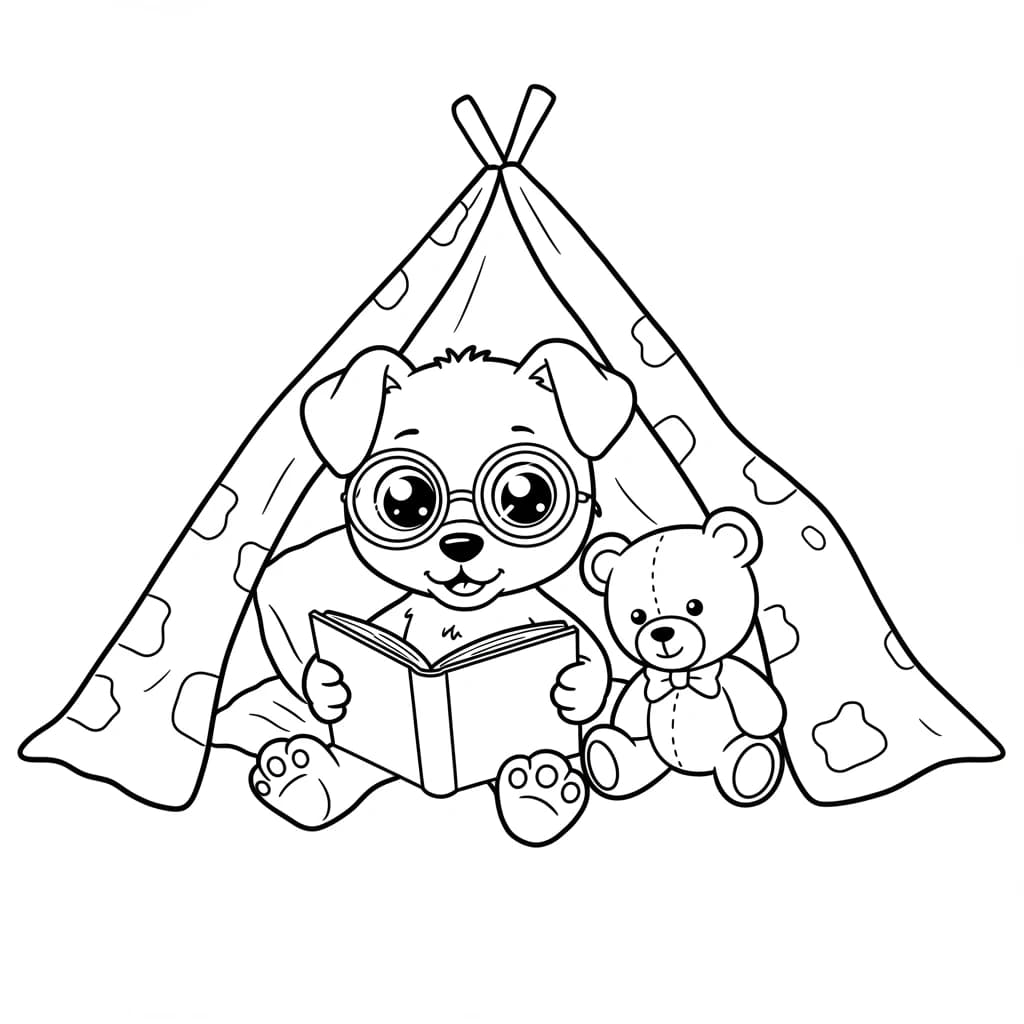 Desenhos de Cachorrinhos para Imprimir e Colorir