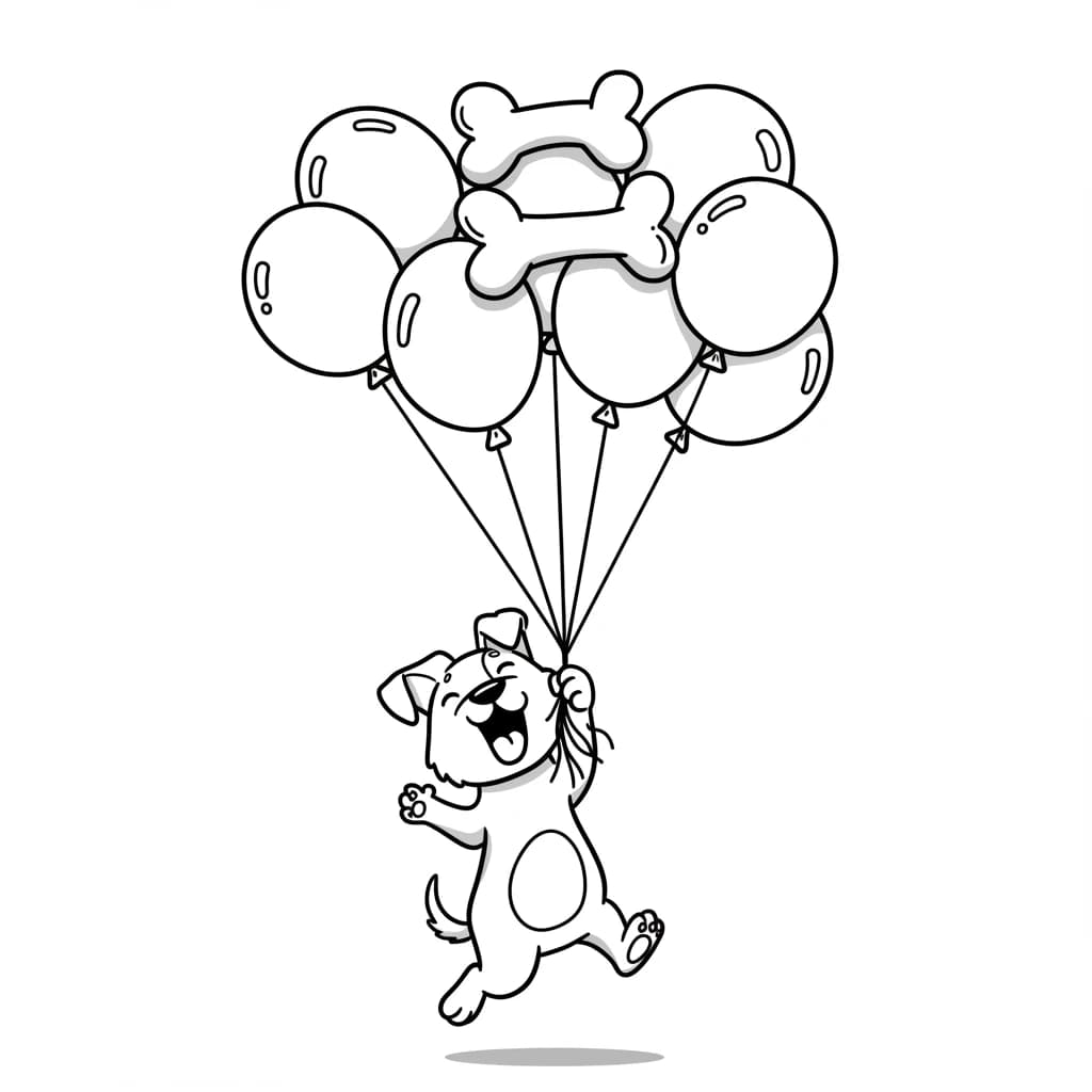 Desenhos de Cachorrinhos para Imprimir e Colorir