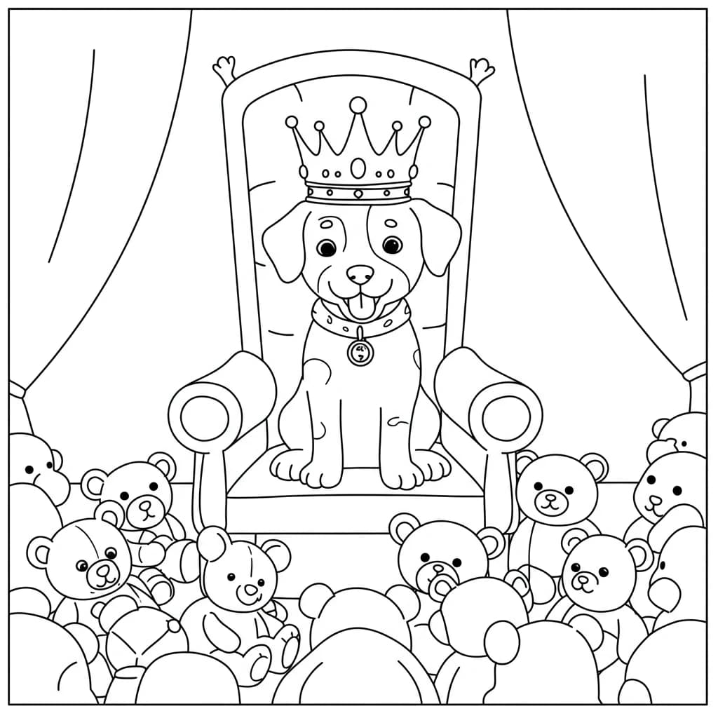 Desenhos de Cachorrinhos para Imprimir e Colorir