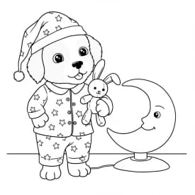 Desenhos de Cachorrinhos para Imprimir e Colorir