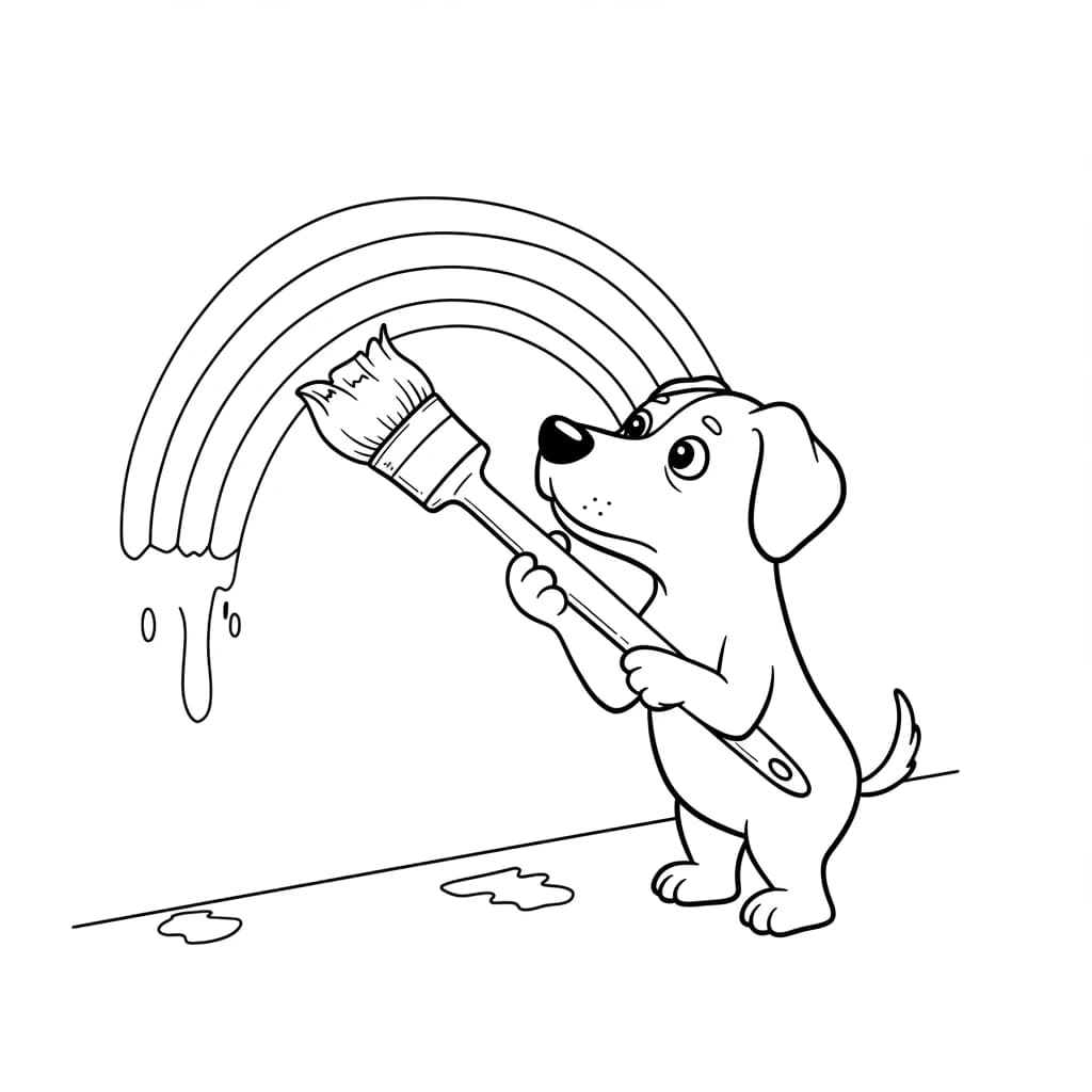 Desenhos de Cachorrinhos para Imprimir e Colorir