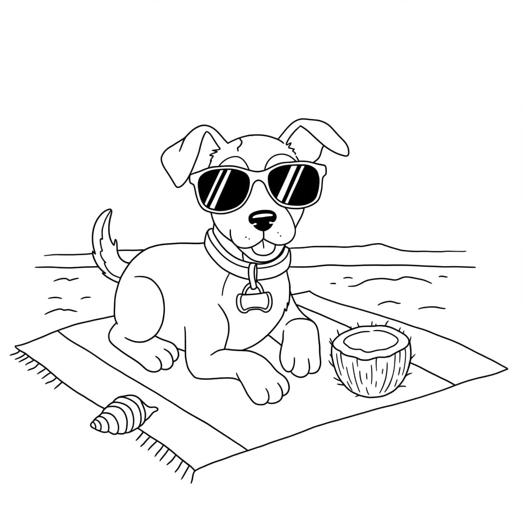 Desenhos de Cachorrinhos para Imprimir e Colorir