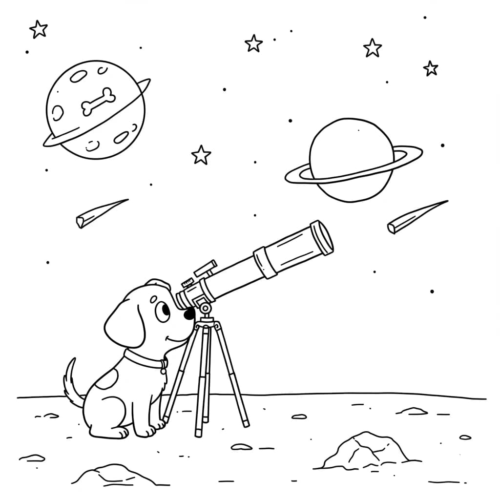 Desenhos de Cachorrinhos para Imprimir e Colorir