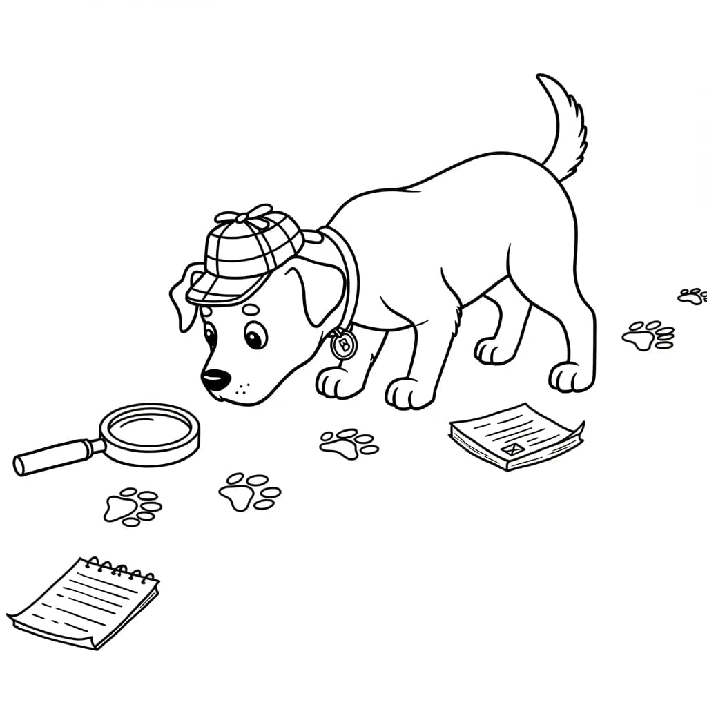 Desenhos de Cachorrinhos para Imprimir e Colorir