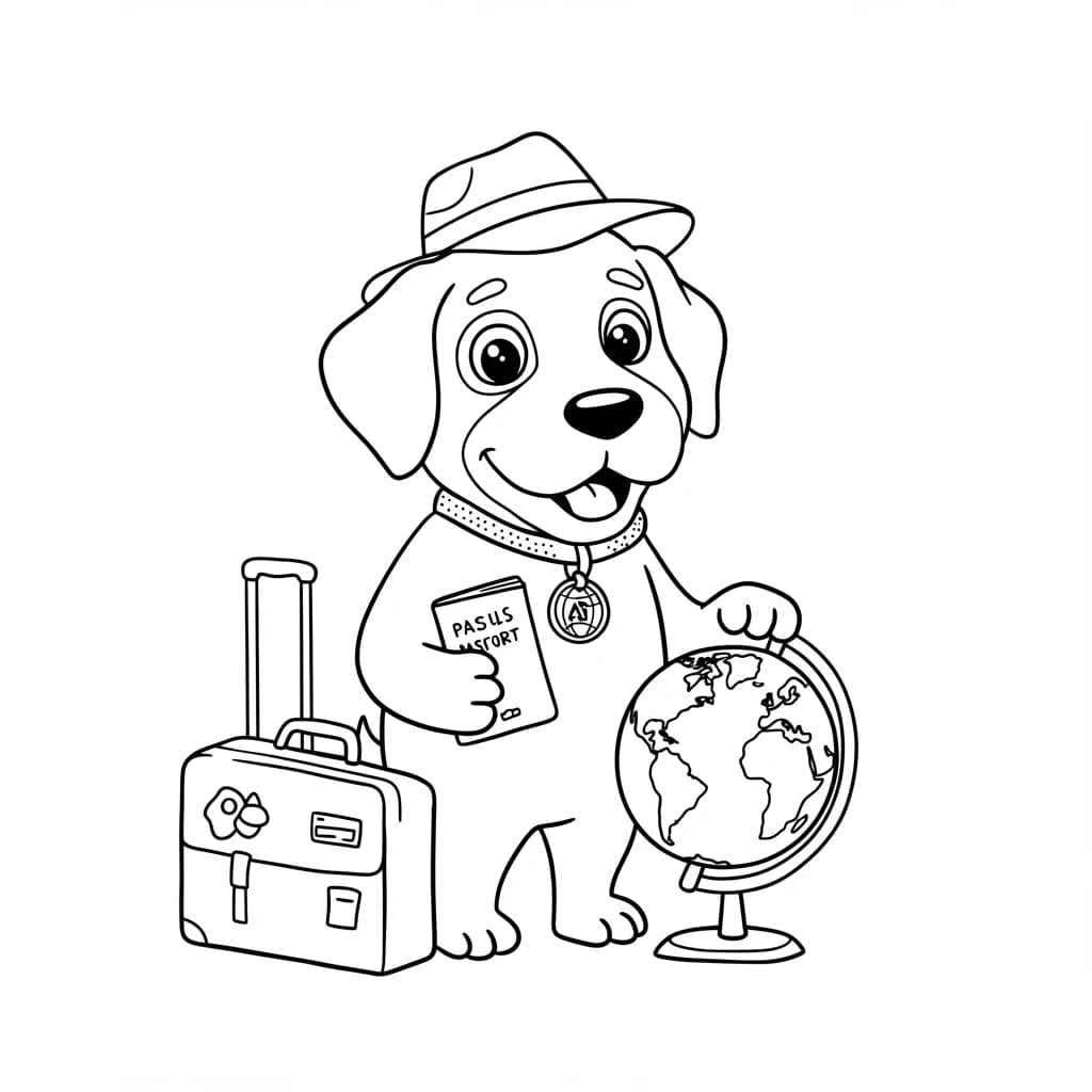 Desenhos de Cachorrinhos para Imprimir e Colorir