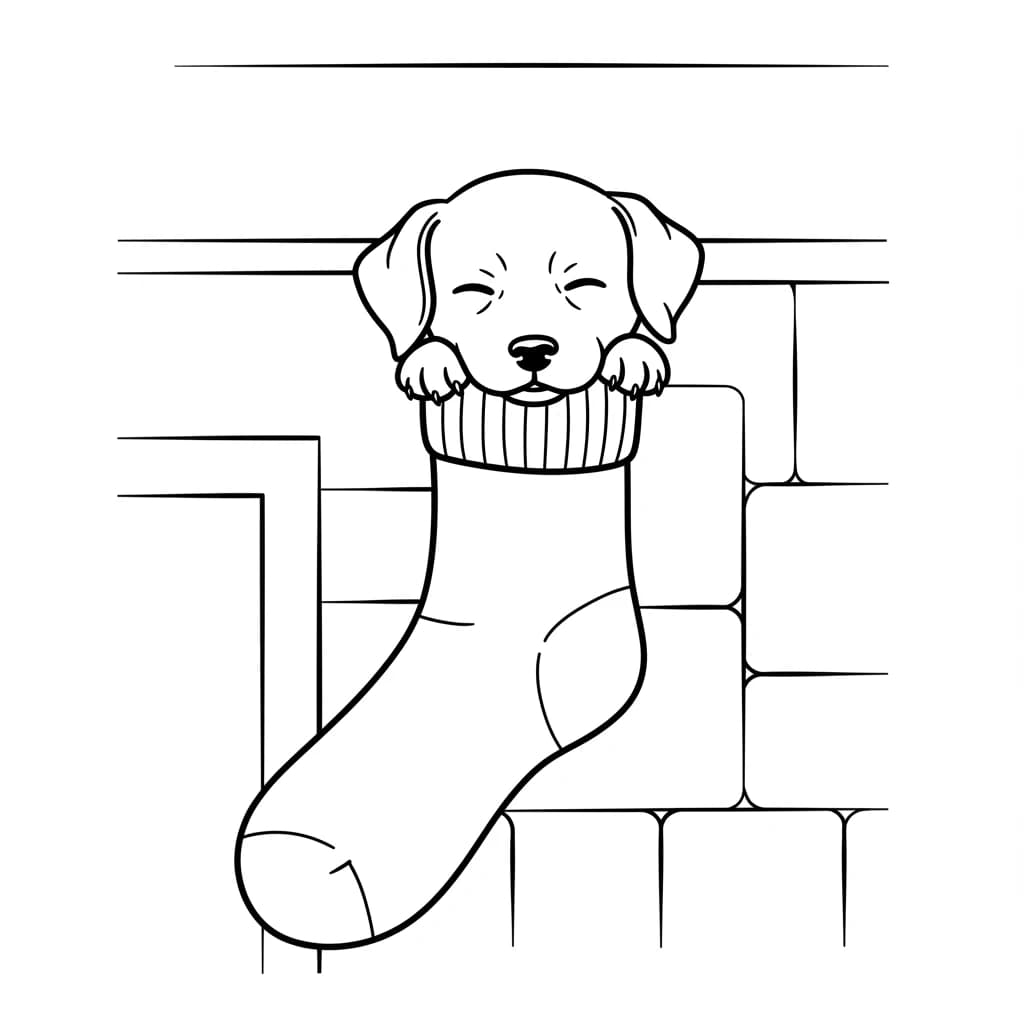 Desenhos de Cachorrinhos para Imprimir e Colorir