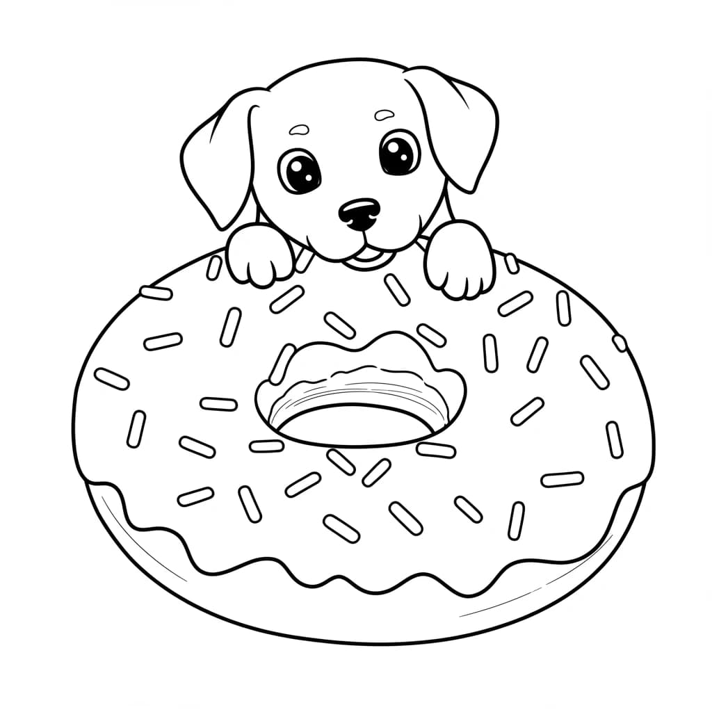 Desenhos de Cachorrinhos para Imprimir e Colorir