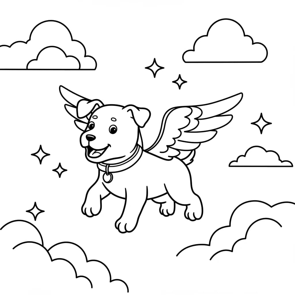 Desenhos de Cachorrinhos para Imprimir e Colorir