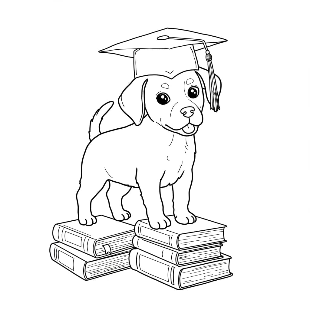 Desenhos de Cachorrinhos para Imprimir e Colorir