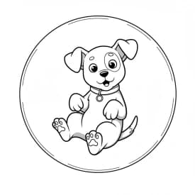 Desenhos de Cachorrinhos para Imprimir e Colorir