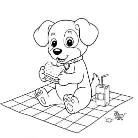 Desenhos de Cachorrinhos para Imprimir e Colorir