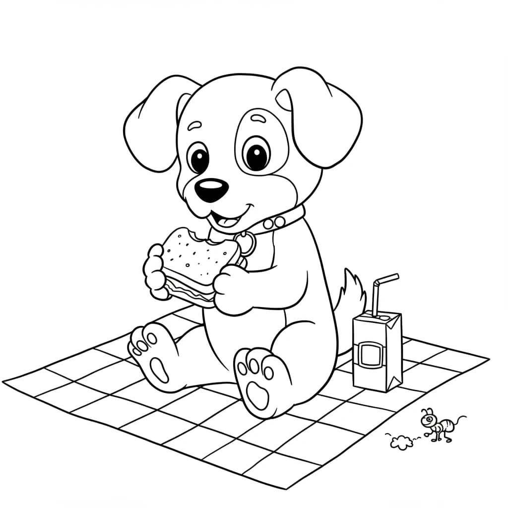 Desenhos de Cachorrinhos para Imprimir e Colorir