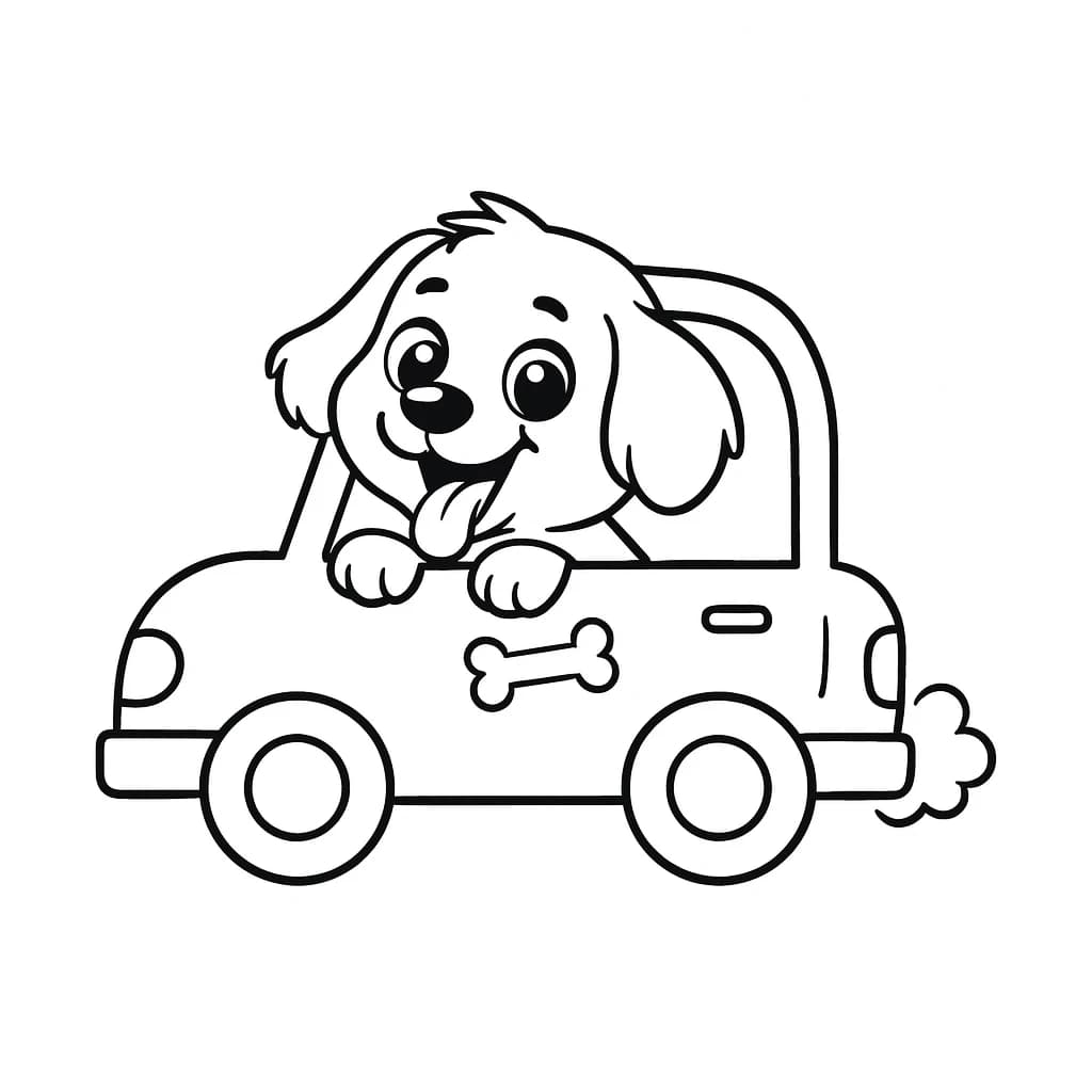 Desenhos de Cachorrinhos para Imprimir e Colorir