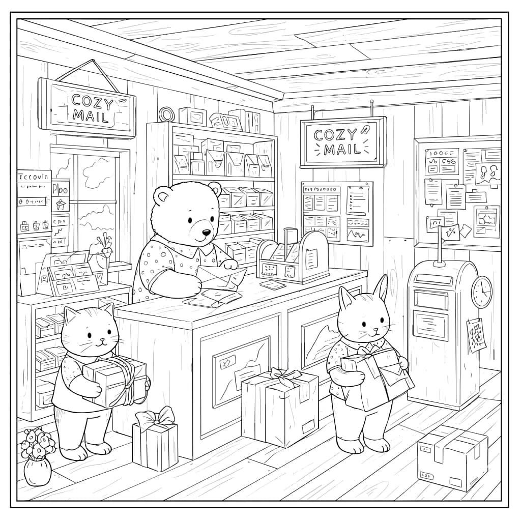 Desenhos de Cozy Friends para Imprimir e Colorir