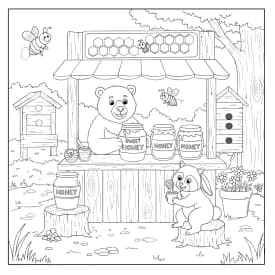 Desenhos de Cozy Friends para Imprimir e Colorir