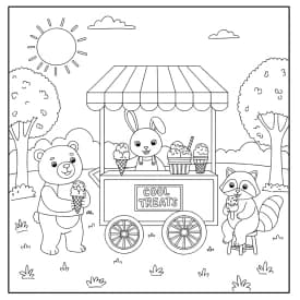 Desenho para Colorir Cozy Friends: Gatinho Fitness com Mensagem You Got This! Desenhos de Cozy Friends para Imprimir e Colorir