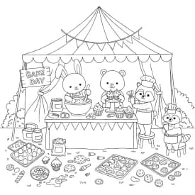 Desenho para Colorir Cozy Friends: Gatinho Fitness com Mensagem You Got This! Desenhos de Cozy Friends para Imprimir e Colorir