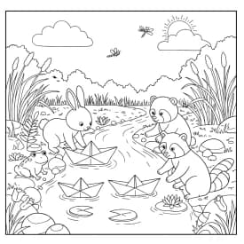 Desenhos de Cozy Friends para Imprimir e Colorir