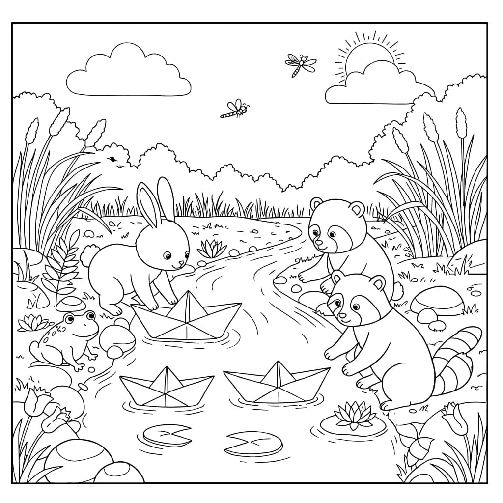 Desenhos de Cozy Friends para Imprimir e Colorir