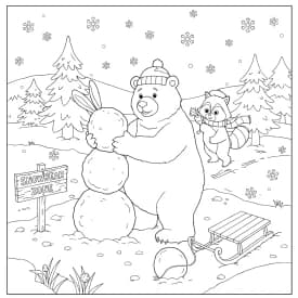 Desenhos de Cozy Friends para Imprimir e Colorir