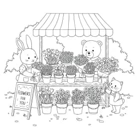 Desenhos de Cozy Friends para Imprimir e Colorir