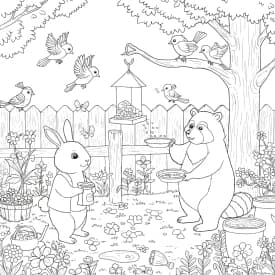 Desenhos de Cozy Friends para Imprimir e Colorir