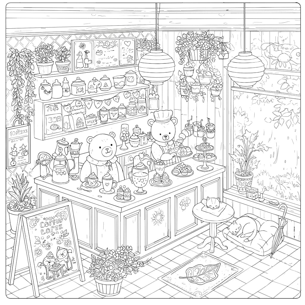 Desenhos de Cozy Friends para Imprimir e Colorir