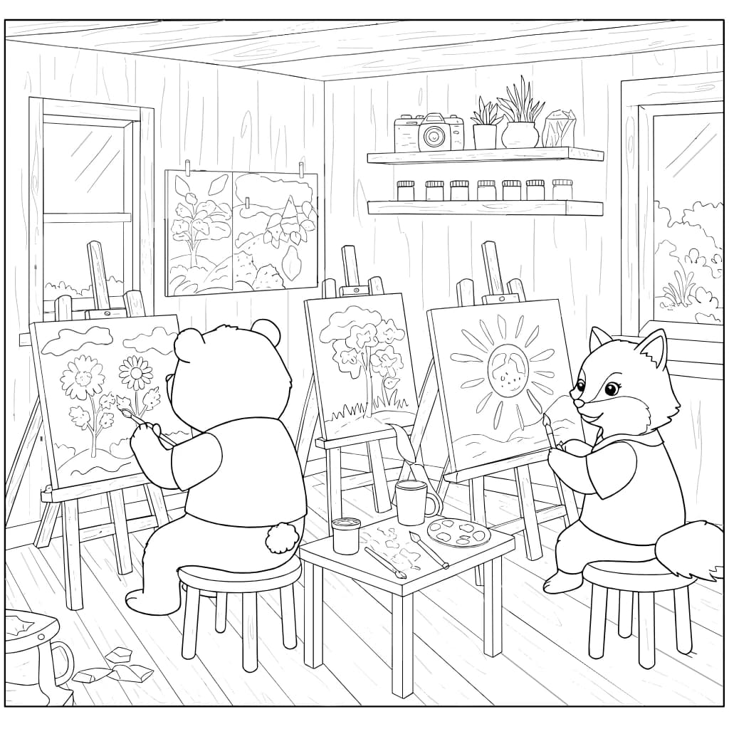 Desenhos de Cozy Friends para Imprimir e Colorir