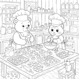 Desenho para Colorir Cozy Friends: Seja Gentil com seus Amigos Desenhos de Cozy Friends para Imprimir e Colorir