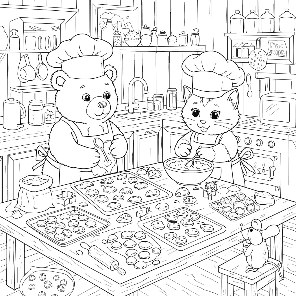 Desenhos de Cozy Friends para Imprimir e Colorir