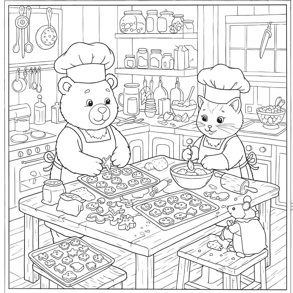 Desenhos de Cozy Friends para Imprimir e Colorir