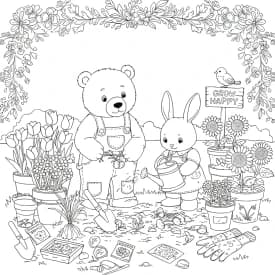 Desenhos de Cozy Friends para Imprimir e Colorir