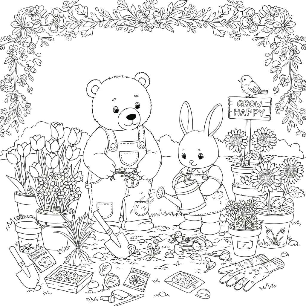 Desenhos de Cozy Friends para Imprimir e Colorir