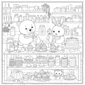 Desenhos de Cozy Friends para Imprimir e Colorir