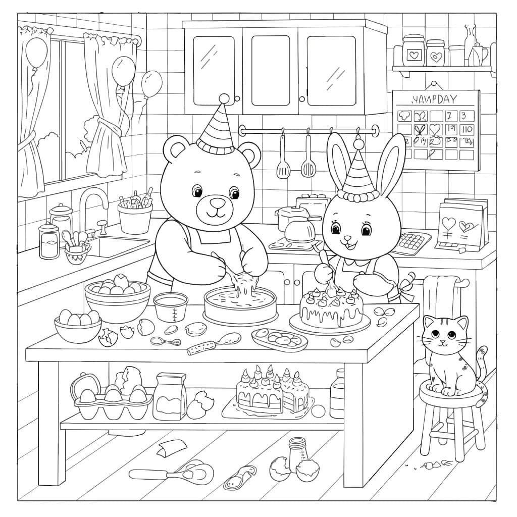 Desenhos de Cozy Friends para Imprimir e Colorir